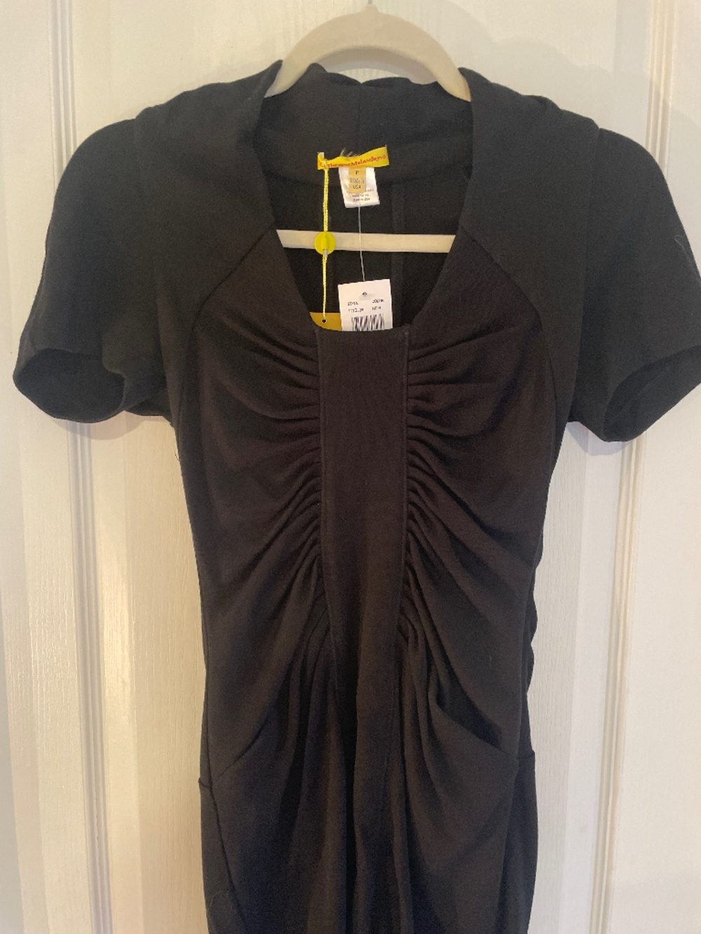Catherine Malandrino Ruched Merino Wool Dress
